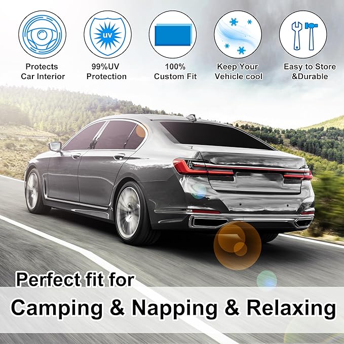 TINGLU Window Shades for BMW X1 F48 2016 2017 2018 2019 2020 2021 2022 Accessories Car Side Full Windows Rear Triangular Windshield Sun Shade Sun UV Rays & Privacy Protection for Camping 10PCS
