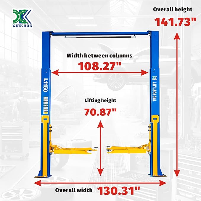 XK-L1150 Auto Lift Car Lift Capacity 11500 Lbs Overhead Truck Hoist with 36 Months Parts Replacement