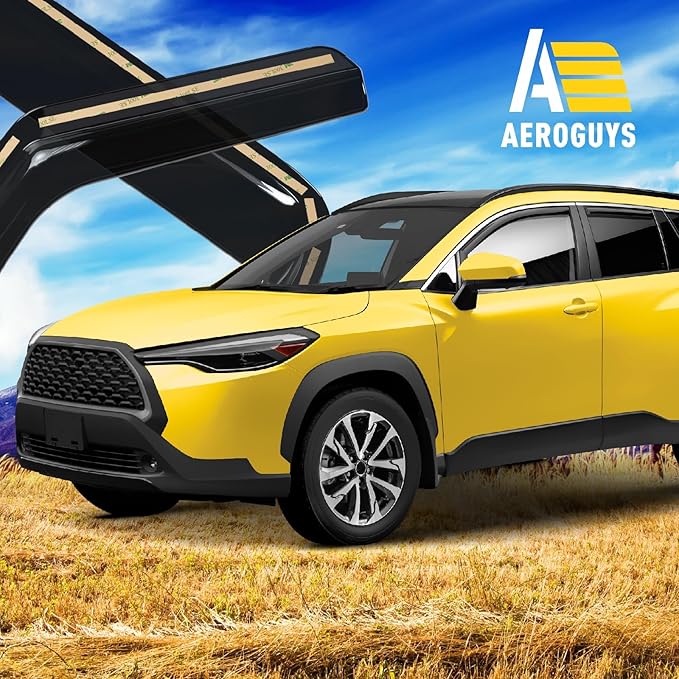 Extra Durable Window Deflectors in-Channel Window Visors Rain Guards Fit for Toyota Corolla Cross 2022-2025, Sun Visors, Wind Vent for Shades, Exterior Car Accessories - 4pcs. AG0493