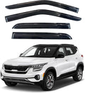 KPY Window Visor Compatible with Kia Seltos 2021-2025, 4PC Rain Guard Side Window Vent Deflectors Tape-On Mugen Style, 2021 2022 2023 2024 2025