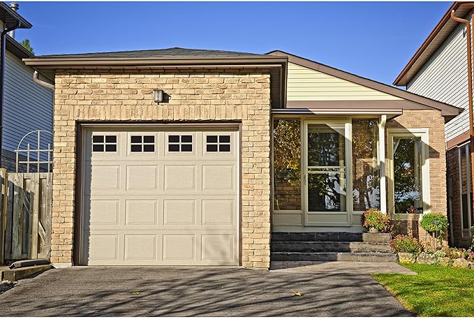Household Essentials 216 Magnetic Faux Garage Door Windows | 16 Pieces for Single Car Steel Garage Door | Black