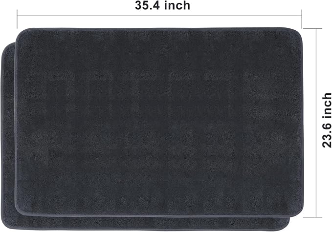 JOYMOOP Car Dry Towel, Quick Drying, Medium Size, Microfiber Cleaning Cloth, Dark Grey, 35.4 x 23.6 Inches, 2 Pack for Boates, RVs, SUVs, Trucks, Cars