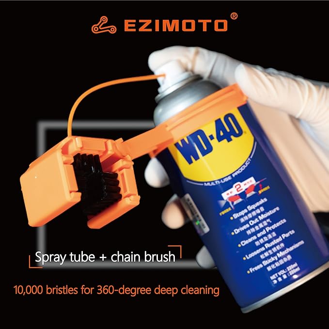 Bluebark Motorcycle Chain Cleaning Kit & Bike Chain Cleanse, (Only Suitable for Sizes 428, 520, 525, 530) Chain Brush & Oiler for Motorcycles and Bicycles (Cleaner Not Included)