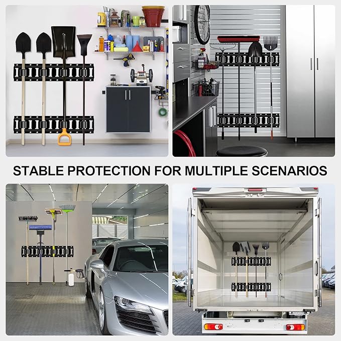 5 Pack E-Track Tool Holders|E Track Accessories for Enclosed Trailer to Heavy Duty Tool Holder |E Track/X Track Tool Hangers to Keep Rakes,Shovels, Broom|E Track Shovel Holder for Truck