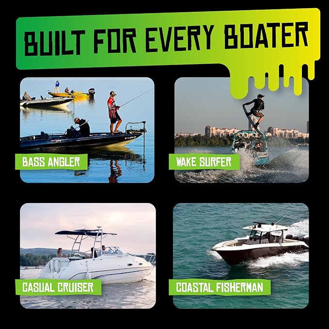 Boat Juice Necessity Boat Cleaner Kit | Exterior Water Spot Remover, Interior Seat & Vinyl Cleaner, 2 Microfiber Towels | Boat Cleaning & Detailing Kit, Marine Accessories | Made in USA (Kit)