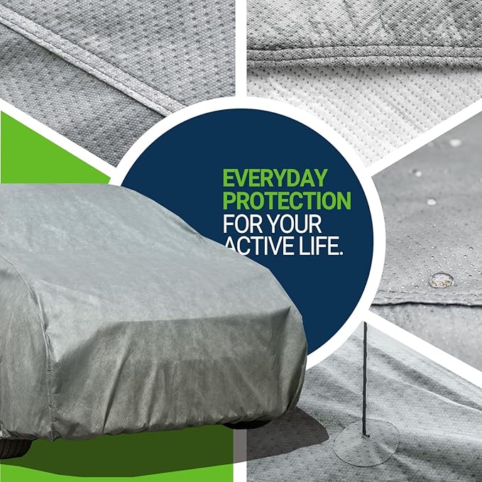 All Weather Waterproof SUV Car Cover, 7-Layer Non-Woven Cotton SUV Covers for Automobiles Car Snow Cover, Full Exterior Covers, Winter Rain Sun, Grey, Size SUV S1 175”-187”