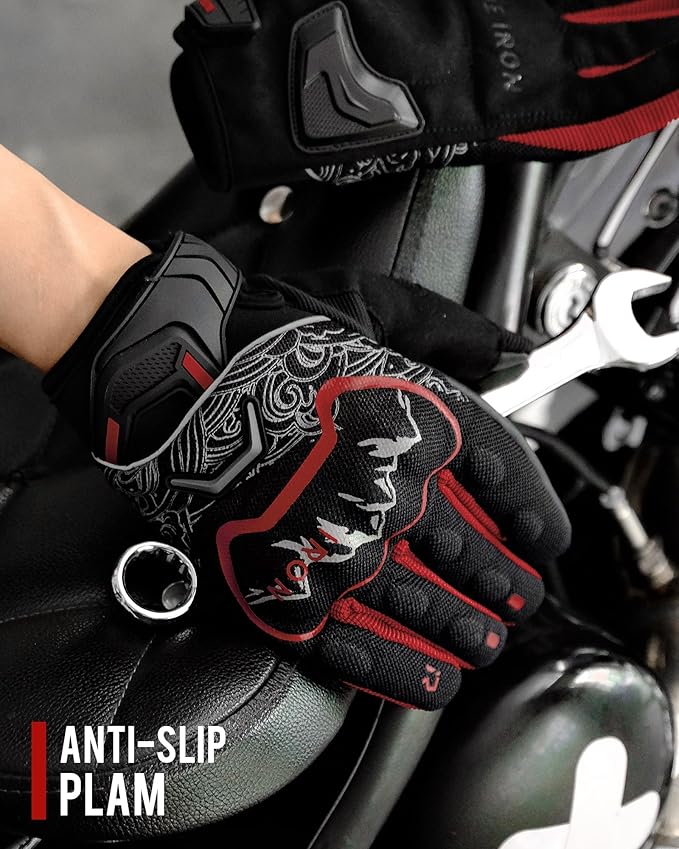 BORLENI Motorcycle Gloves Motorbike Glove for Men Women Full Finger Knuckle Protection Touch Screen Cycling ATV Hiking Riding