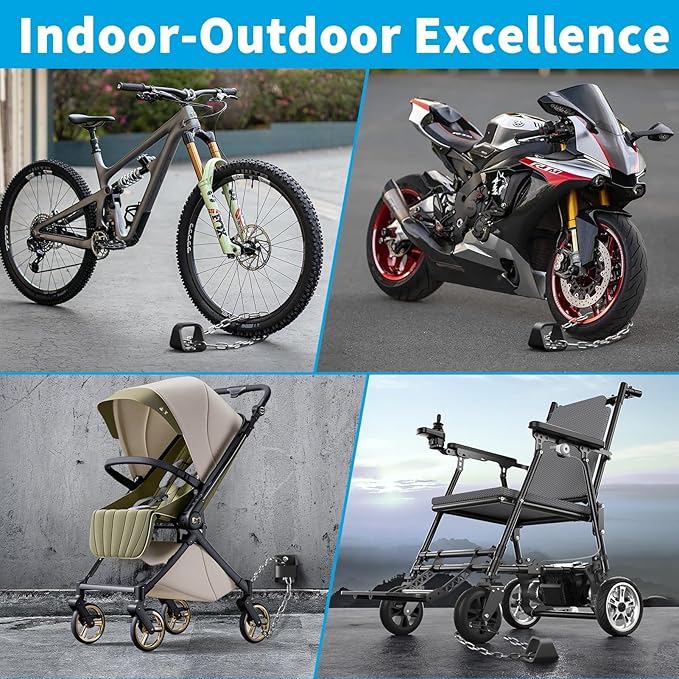 KHAMAL Security Anchor for Chain With 2 Protected Expansion Bolts - Heavy Duty Security Ground Anchor, Anti Theft Floor and Wall Ground For Motorcycle, Bicyle, Trailer, Scooter Bike Lock