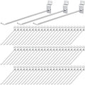Moxweyeni 100 Pcs Heavy Duty Slatwall Panel Hooks Hanging Metal Slat Wall Hanging Hooks Silver Slat Wall Hanger Commercial Grade Slatwall Pegs Accessories for Shop Retail Display(10 Inch)