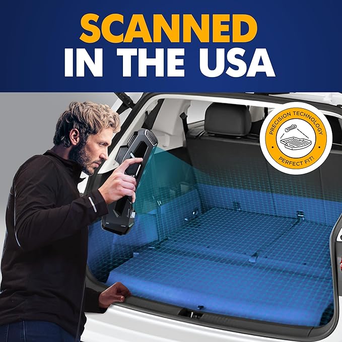 Premium Cargo Liner for Volkswagen Tiguan 5 & 7 Seat Models Trunk Layout Behind 2 Row 2018-2024 - Custom Fit Car Trunk Mat - All-Season Black Cargo Mat - 3D Shaped Laser Measured Trunk Liners