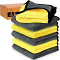 Microfiber Towels for Cars 6 Pack, Car Drying Towels for Wash, Cleaning, Soft and Absorbent Multipurpose Microfiber Cleaning Cloth for Car, Glass, Home, Household, 24" x 12"