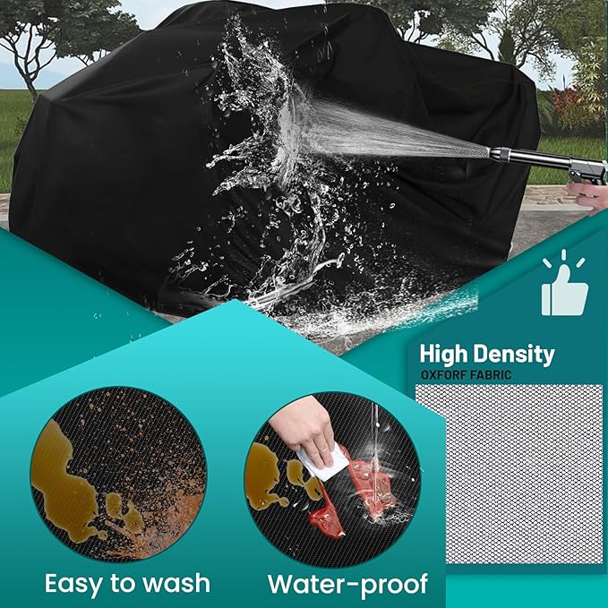 QYMOTO ATV Cover,Large ATV Cover XL 2-UP 4 Wheeler Quad Outdoor Full Protection Heavy Duty 420D Waterproof Windproof for CFMOTO Cforce,Polaris Sportsman 570,Can am Outlander 570 850,Ya maha Grizzly