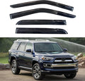 KPY Window Visor Compatible with Toyota 4Runner 2010-2024, 4PC Rain Guard Side Window Vent Deflectors Tape-On Mugen Style, 2010 2011 2012 2013 2014 2015 2016 2017 2018 2019 2020 2021 2022 2023 2024