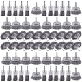 60 Pack Rocaris Carbon Steel Wire Wheel Brush Set - Cup, Wheel, and Pen Brushes With 1/4-Inch Hex Shank for Rust Removal, Corrosion and Scrub Surfaces
