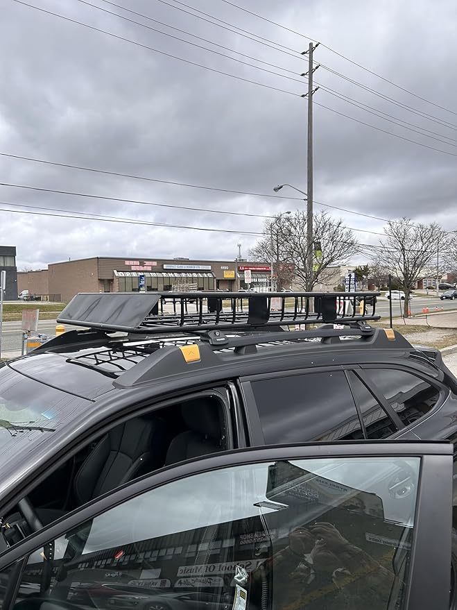 Catch USA Car Roof Rack Cross Bars for Subaru Outback Wilderness with Lock 2021 2022 2023 Aluminum Cross Bar for Rooftop Cargo Carrier Luggage Kayak Canoe Bike Snowboard (Black)