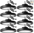 8Pack 250W UFO LED High Bay Light,30000lm 6000K Daylight 2500W Equivalent with US Plug Cable LED Garage Lights Commercial Warehouse Area Light Workshop Garage Factory Lowbay Area Lighting