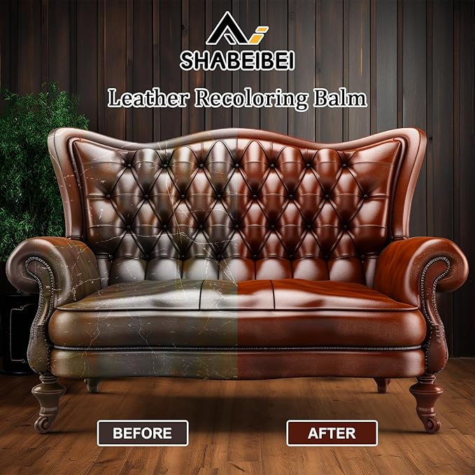 Leather Scratch Repair Balm-Leather Color Restorer for Couches Leather Scratch Remover for Carseat Boots Leather Couch Scratch Repair Couches (Red)