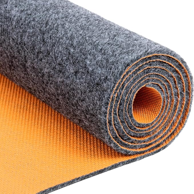 8.5 * 6.6 Ft Heavy Duty Oil Spill Mat, 6.5mm Thickened Large Garage Floor Mat for Under Car, 1/4" Waterproof Rubber Backing Absorbs Oil Quickly, Washable, Reusable, Durable, Non-Slip