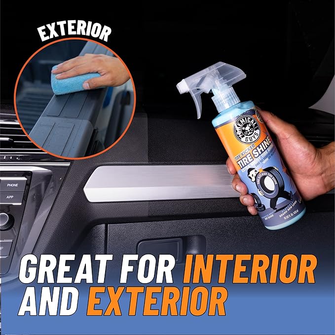 Chemical Guys Tire Kicker Sprayable Extra Glossy Tire Shine (Works on Rubber, Vinyl & Plastic) Safe for Cars, Trucks, Motorcycles, RVs & More, 128 fl oz (1 Gallon)