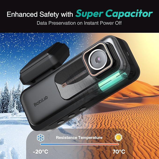 4K Dash Cam Front and Rear, 170° Ultra Wide Dashcam with ADAS, Night Vision, 24/7 Parking Mode, Sony IMX415 Sensor, WDR, Free 64GB SD Card, 5G/2.4G WiFi, Built-in GPS, Loop Recording