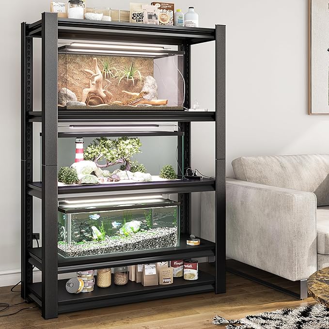 40in Wide Garage Shelving Heavy Duty，2500lbs Large Loads Adjustable Garage Storage Shelves,All Metal Storage Racks and Utility Rack Shelves, 40”W x 18”D x 72”H (Black)