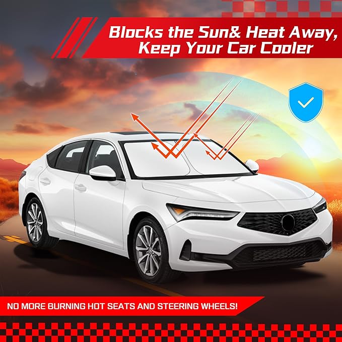 ARISMOTOR Windshield Sun Shade for Acura Integra 2023-2025, Custom Fit Foldable Front Window Sunshade Sun Visor Protector, Block UV Rays Keep Your Car Cooler
