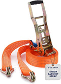 Tie Downs Ratchet Straps 2 inch X 20 ft - Heavy Duty Ratchet Strap with Double J Wire Hooks 11000 Lb Breaking Strength - Cargo Tie Down for Truck and Trailer