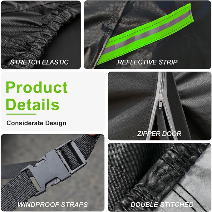 KouKou SUV Car Cover Waterproof All Weather, 7 Layers Outdoor Jeep Car Covers for Automobiles Rain Snow UV Protection, Universal Fit BMW X5, Ford Explorer, Acura MDX, ect.(Length 191-201 inch)