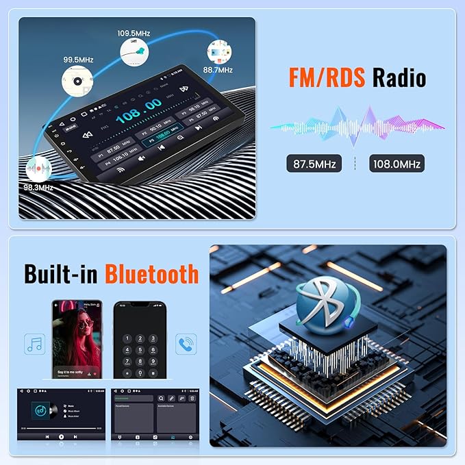 [2+64GB] Android 15 Car Stereo for Hyundai Accent 2010-2016 with Wireless CarPlay Android Auto, 9 Inch Touch Screen Car Radio for Accent with GPS WiFi, Bluetooth FM/RDS EQ 26UI AHD Rear Camera