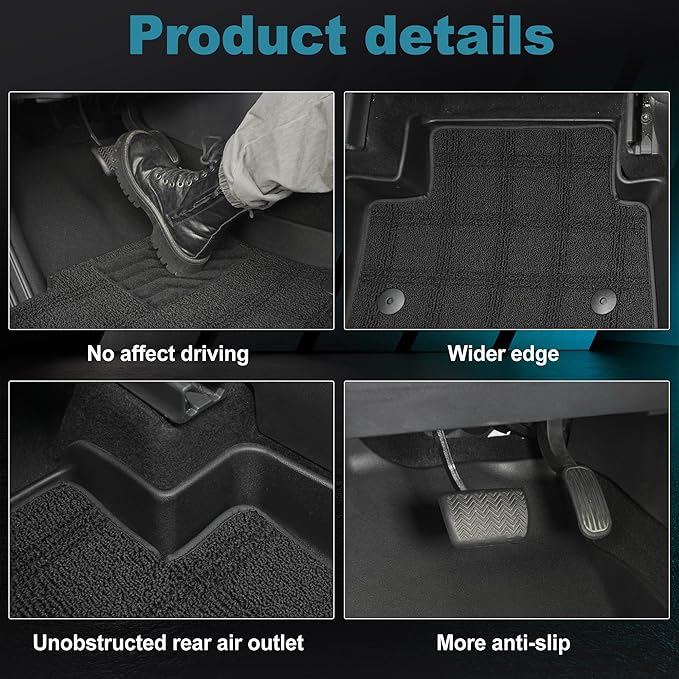 TPE Floor Mats & Carpet Mats Fit for Honda HRV 2023-2025 & Acura ADX 2025 - All Weather Protection Durable Waterproof TPE Anti-Slip Car Floor Liner - Double Layer Car Mats for HR-V Accessories