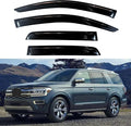 KPY Window Visor Compatible with 2018-2025 Ford Expedition & Lincoln Navigator, 4PC Rain Guard Side Window Vent Deflectors Tape-On Style, 2018 2019 2020 2021 2022 2023 2024 2025