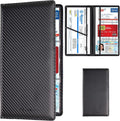 TOURSUIT Car Registration and Insurance Card Holder, Vehicle License Document Glove Box Compartment Organizer, Interior Car Accessories for Women Men Teens (Carbon Fiber Black)