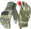 KEMIMOTO Tactical Gloves for Men, Touchscreen Motorcycle Gloves with Hard Shell & Palm Padding for Sports Motorcycle Cycling Tactical Airsoft Paintball Hunting Hiking Camping Climbing