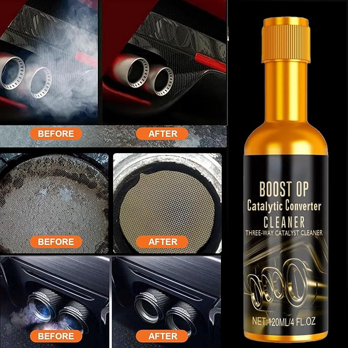 Catalytic Cleaner, Boost Up Catalytic, Boost Up Catalytic Converter Cleaner Auto Parts EngineFuel and Exhaust Pipe Cleaners,Fuel System Treatment Oil for Gas and Diesel Car (3PCS)