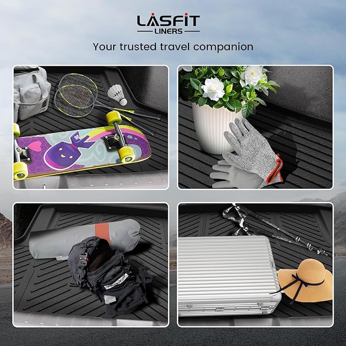 LASFIT Trunk Mat for Honda Civic Sedan 2022-2026 & Civic Sedan Hybrid 2025-2026, All Weather TPE Custom Fit Trunk Liner Trunk Tray Cargo Mat Cargo Liner Cargo Tray (Not for Hatchback/Type-R)