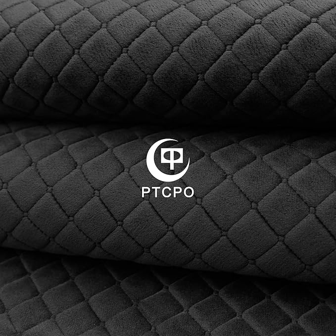 Soft Car Steering Wheel Cover for Sedan, SUV, Warm Luxury Velvet, Odorless, Universal, Anti Slip, Summer Winter, Black, Large Size[15" 1/2-16"](39-41cm)