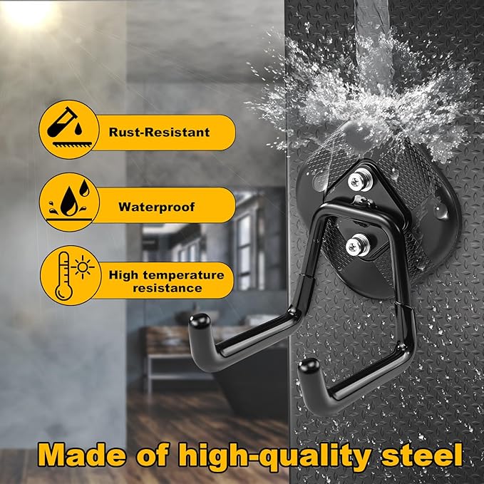 2 Pack Strong Gator Magnetic Hooks Heavy Duty for Hanging, Large Magnet Garage Utility Tool Accessories Organizer Holder with Anti Slip Rubber Coating for Cruise,RV,Workshop and Outdoor Storage