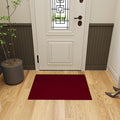 Ottomanson Rugs for Entryway 2'3" x 3' Non Slip Solid Small Area Rugs Durable Front Door Mat Rug Stain Resistant Entrance Rugs for Bathroom Kitchen Bedroom & Living Room, Red