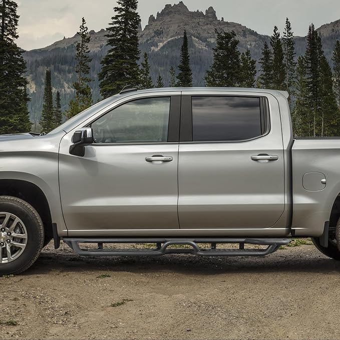 BINARY STAR Running Boards Compatible with Vehicle 2022-2025 Toyota Tundra Double Cab, Two-Stair Side Steps Nerf Bars. 6 Inch Tundra Black Step Bars Made with Carbon Steel.