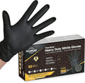 TitanFlex Thor Grip Heavy Duty Black Industrial Nitrile Gloves with Raised Diamond Texture, 8-mil, Latex Free