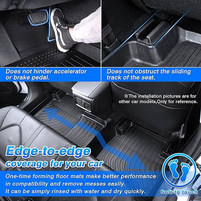Cartist Custom Fit for Floor Mats Ford Escape 2020-2024 2025 (Not for Hybrid) All Weather Floor Liners TPE Odorless Heavy Duty