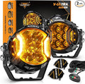 Auxbeam V-Ultra Series 3 Inch 108W Amber Fog Light Pods, DRL Function 3 Modes & Protective Covers, 270° Side Shooter Light Bar, Hyper Spot Beam Offroad Lights, for Truck ATV UTV Car Motorcycle, Pair