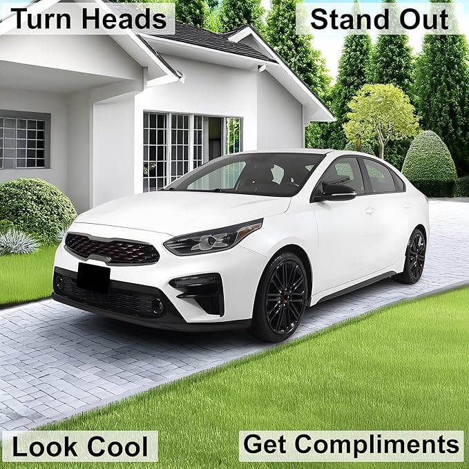 BOGAR TECH DESIGNS Full Headlight Head Light Tint Kit Compatible with Kia Forte 2019-2021, Light Smoke