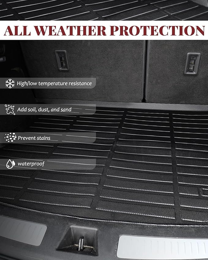 Icyhaws® Floor Mats for Buick Encore GX (AWD Only) 2020-2025 | All Weather TPE Waterproof Anti-Slip Custom Fit Car Floor Liners & Cargo Liner Trunk Mat | Front & Rear Row, 4pcs Black