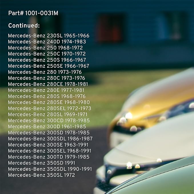 Premium Semi-Metallic Front Brake Pads (1001-0031M) Compatible with 1955-2004 Alfa Romeo/Audi/BMW/Maserati/Mercedes-Benz/Porsche/Volkswagen (280SE/280SEL/280SL/300CD/300D & More)