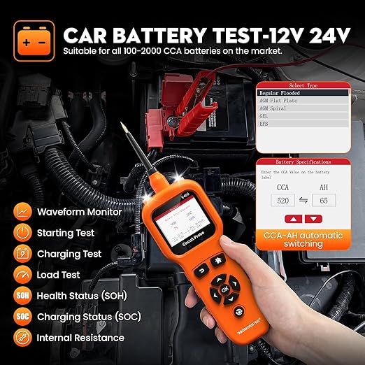 Power Circuit Probe Tool, Automotive Circuit Tester, 12-24V Electrical Short Open Breaker Circuit Finder, AC DC Voltage Trailer Relay Fuse Test