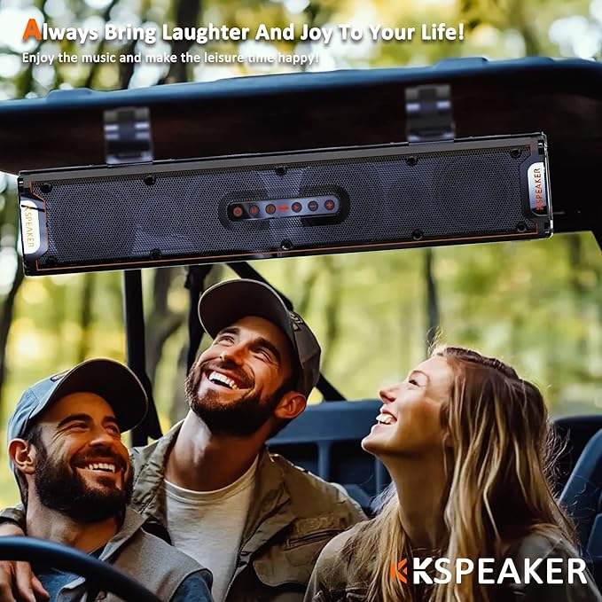 UTV Sound Bar ATV Sound Bar Golf Cart Soundbar UTV Speakers ATV Speaker Fourwheeler Speaker Marine RZR Boat Polaris Can Am