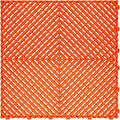 15.7"x15.7" Garage Flooring Tiles, Non-Slip Interlocking Plastic Garage Floor Mat, Garage Organization & Garage Storage, Vented Pattern (Orange, 25PCS)