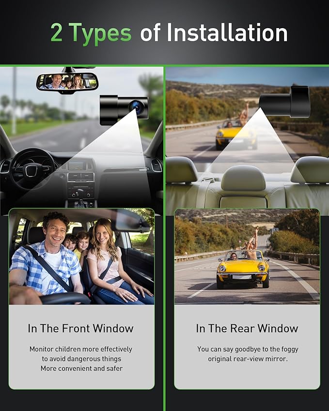Dash Cam Front and Rear,4K+2K Dash Camera for Cars with STARVIS Sensor,Built in 5GHz Wi-Fi, Free 64GB Card Included, Dual Dashbord Dashcam,Night Vision,Emergency Lock, Parking Mode