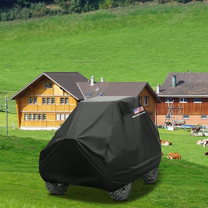 NEVERLAND UTV Covers 2 Seater - Side by Side Cover Waterproof Outdoor UTV Covers with American Flag Compatible with Polaris Ranger RZR Can-Am Defender Kawasaki, 114.17"x 59.06"x 74.80"(290x150x190 cm)